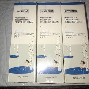 white birch Moisturizing Sunscreen Cream - White & Blue Accent